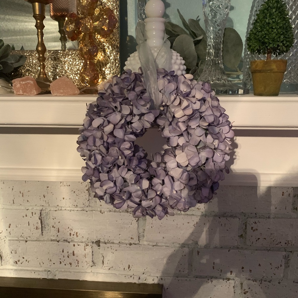 Lilac flowered wreath